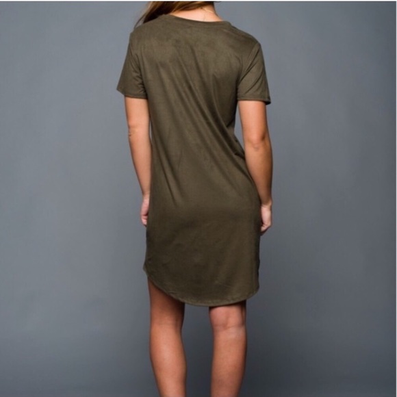 Z-Supply T-Shirt style casual dress faux suede M - Picture 3 of 10